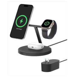Belkin 3-in-1 Wireless Charging Station on white background
