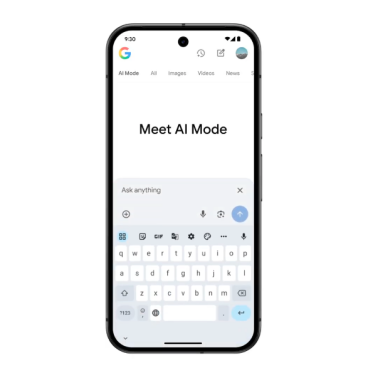 screenshot of google ai mode on pixelphone