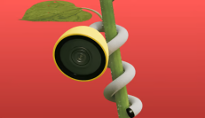 the petal smart nature camera against a red background