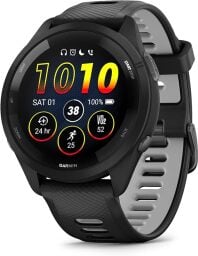 garmin forerunner 265 smartwatch against a white background