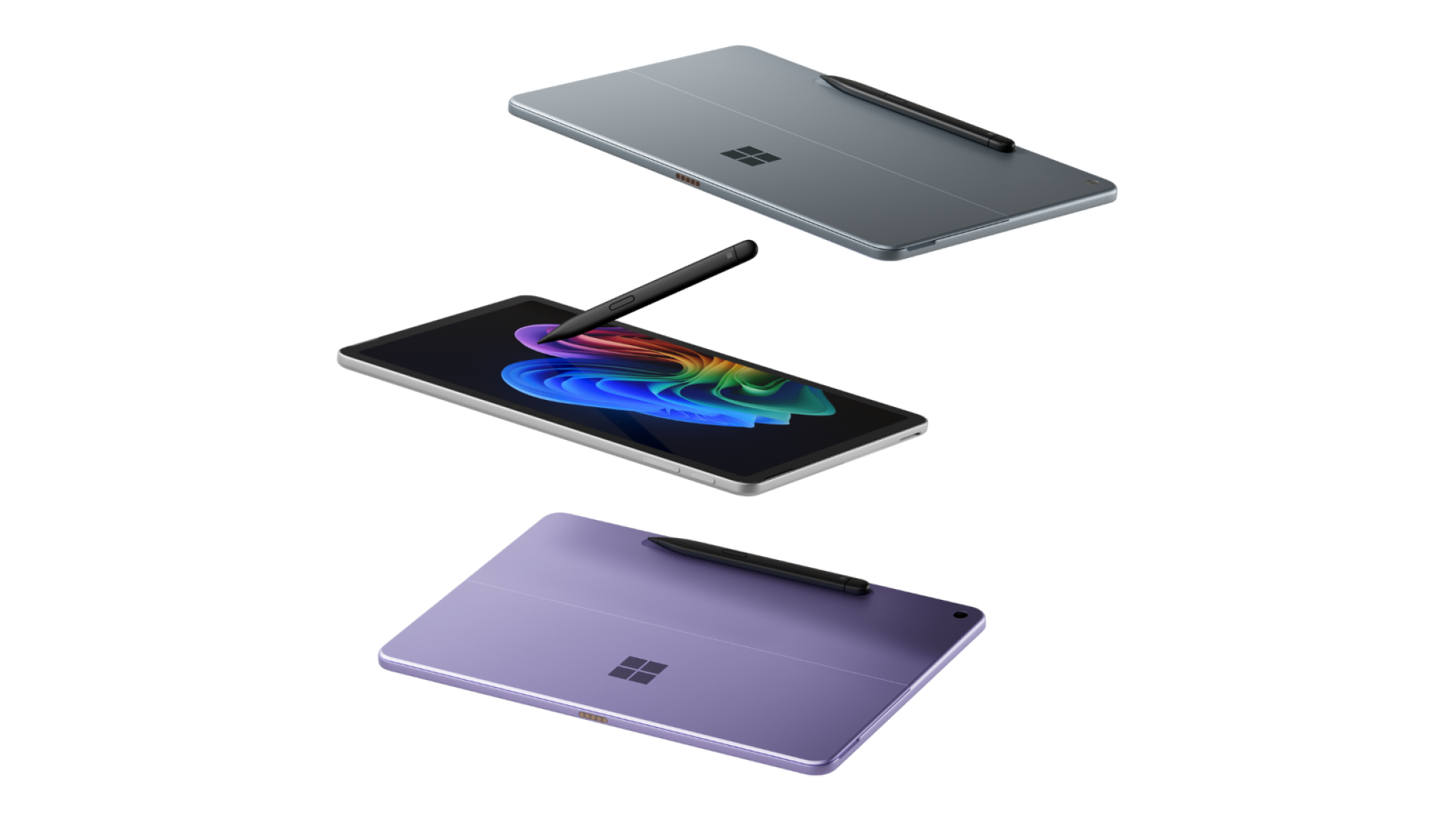 three colors of the 12-inch microsoft surface pro