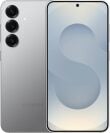 the front and back of the samsung galaxy s25 in silver shadow