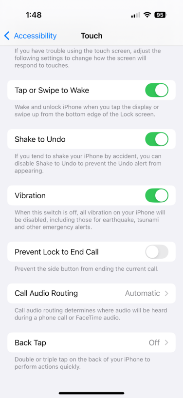 apple iphone back tap features