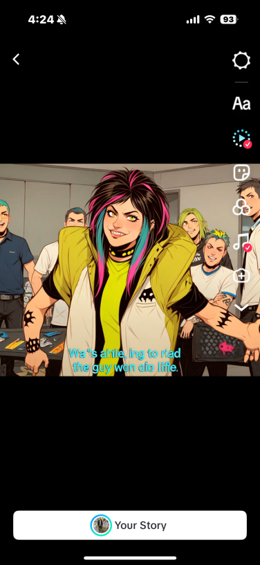 screenshot of tiktok AI alive feature with hot dog meme