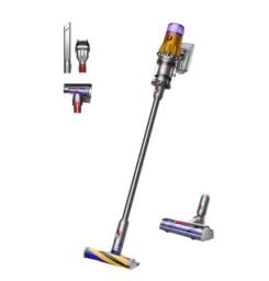 A Dyson vacuum appears on white