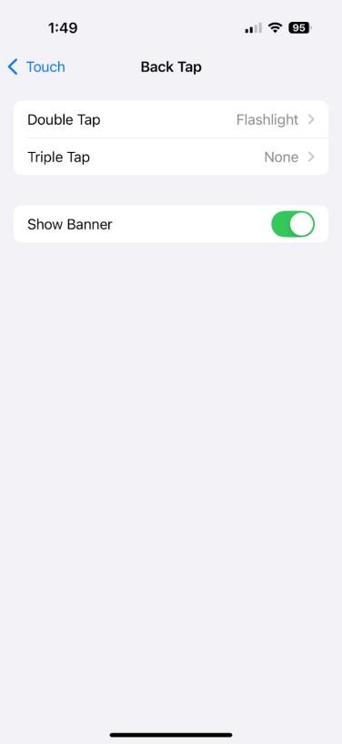 apple iphone back tap features