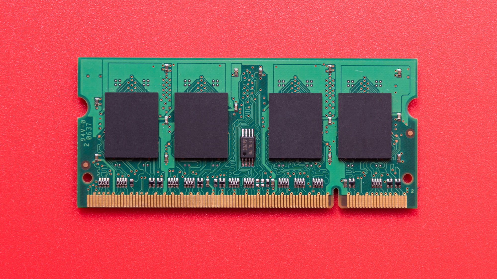 a ram card against a red background