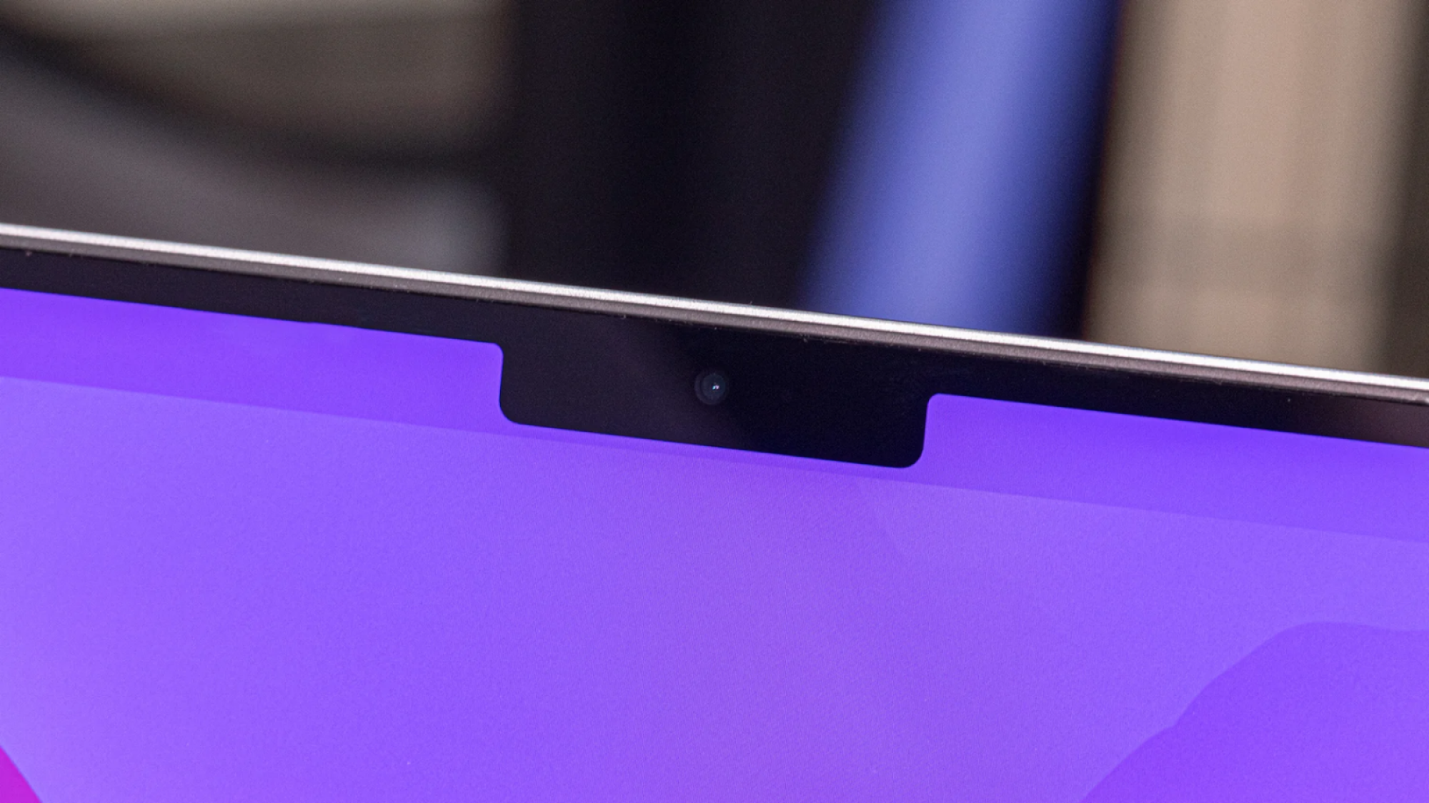 a close-up of a macbook pro webcam