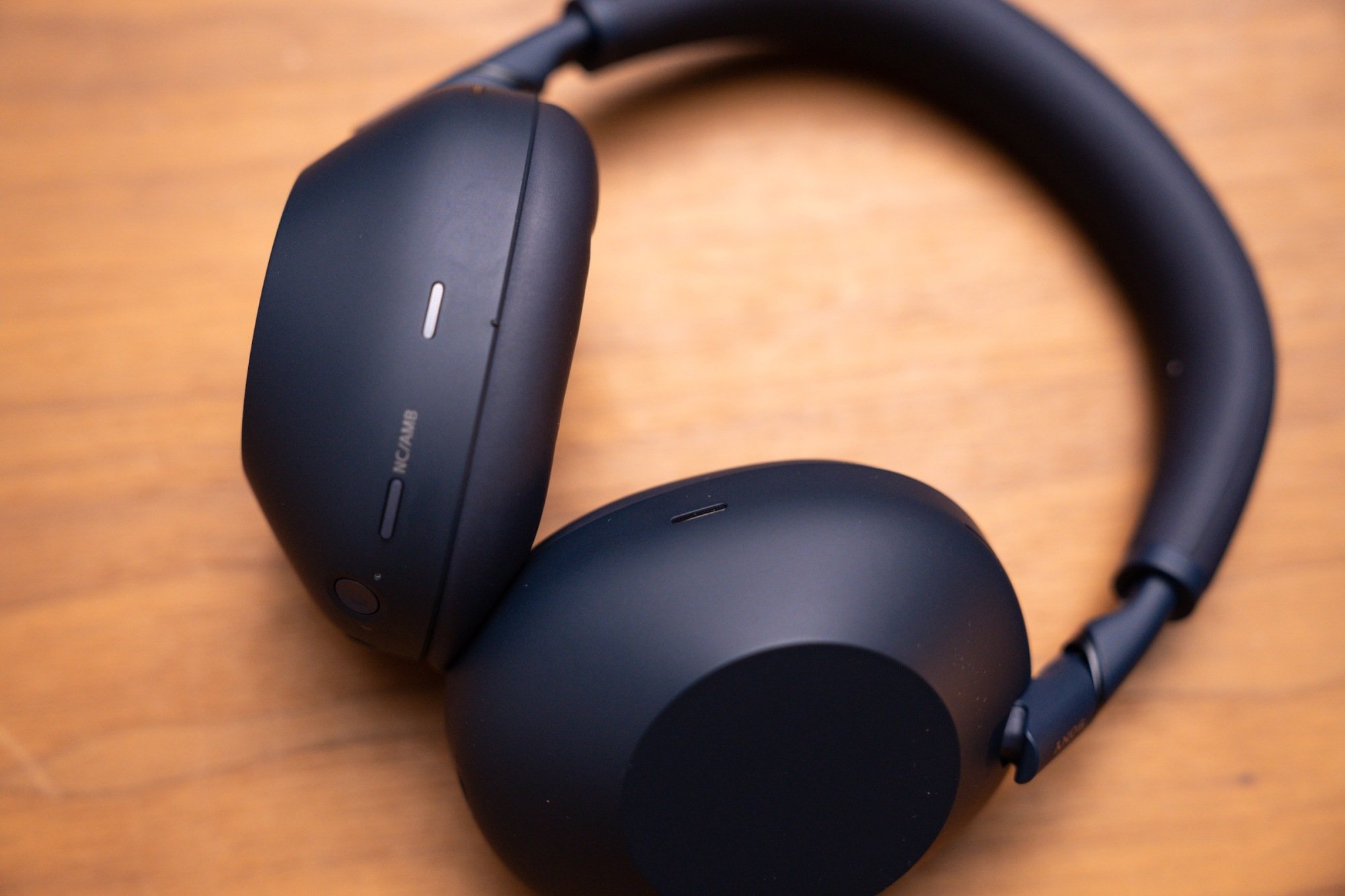 close-up view of the new sony XM6 headphones