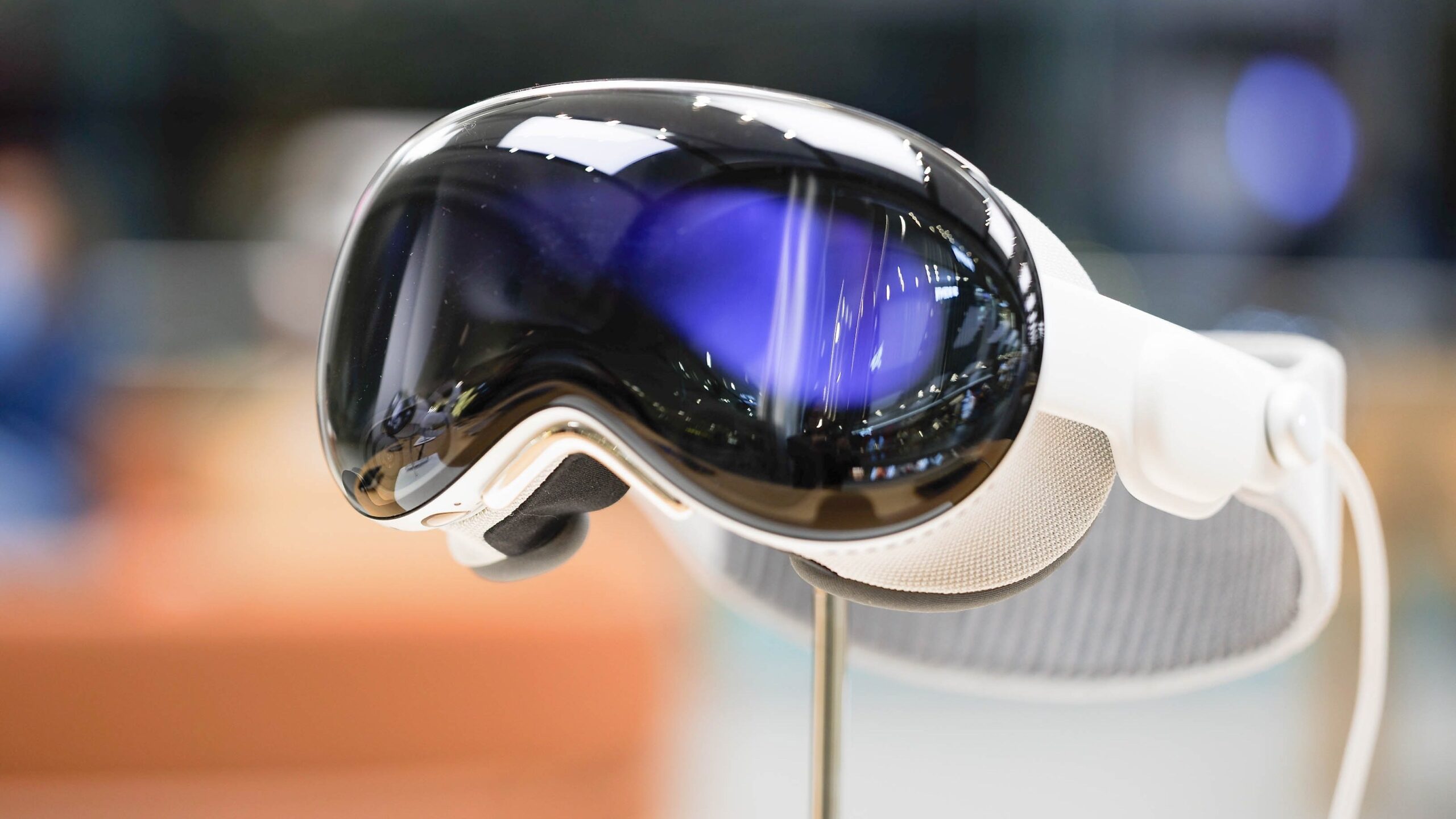 Apple Vision Pro headset seen in Apple Store.