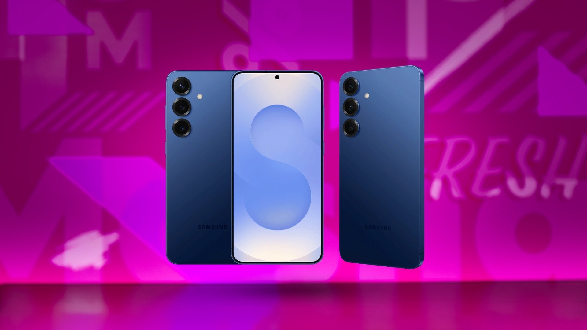 Samsung Galaxy phone on Mashable background