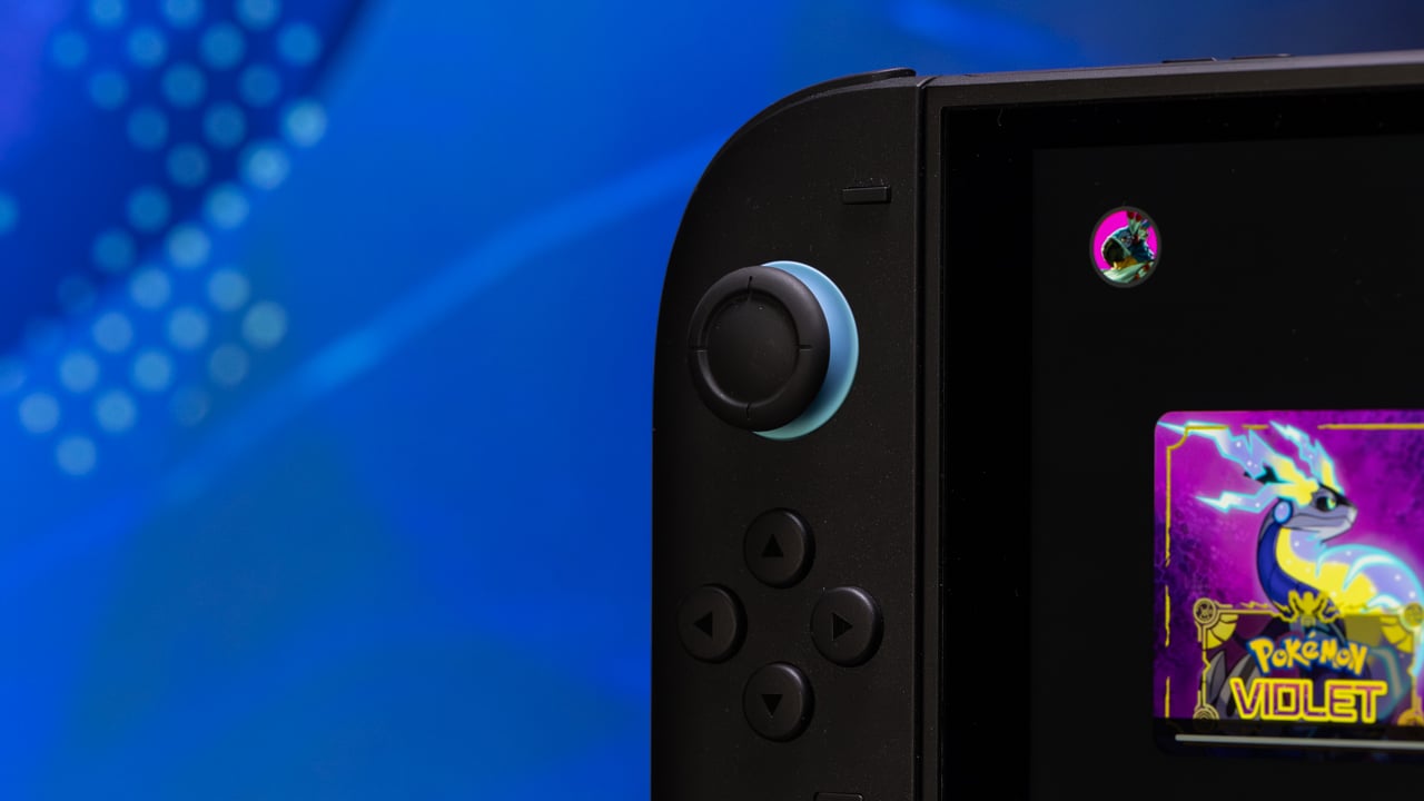 Nintendo Switch 2 on blue abstract background