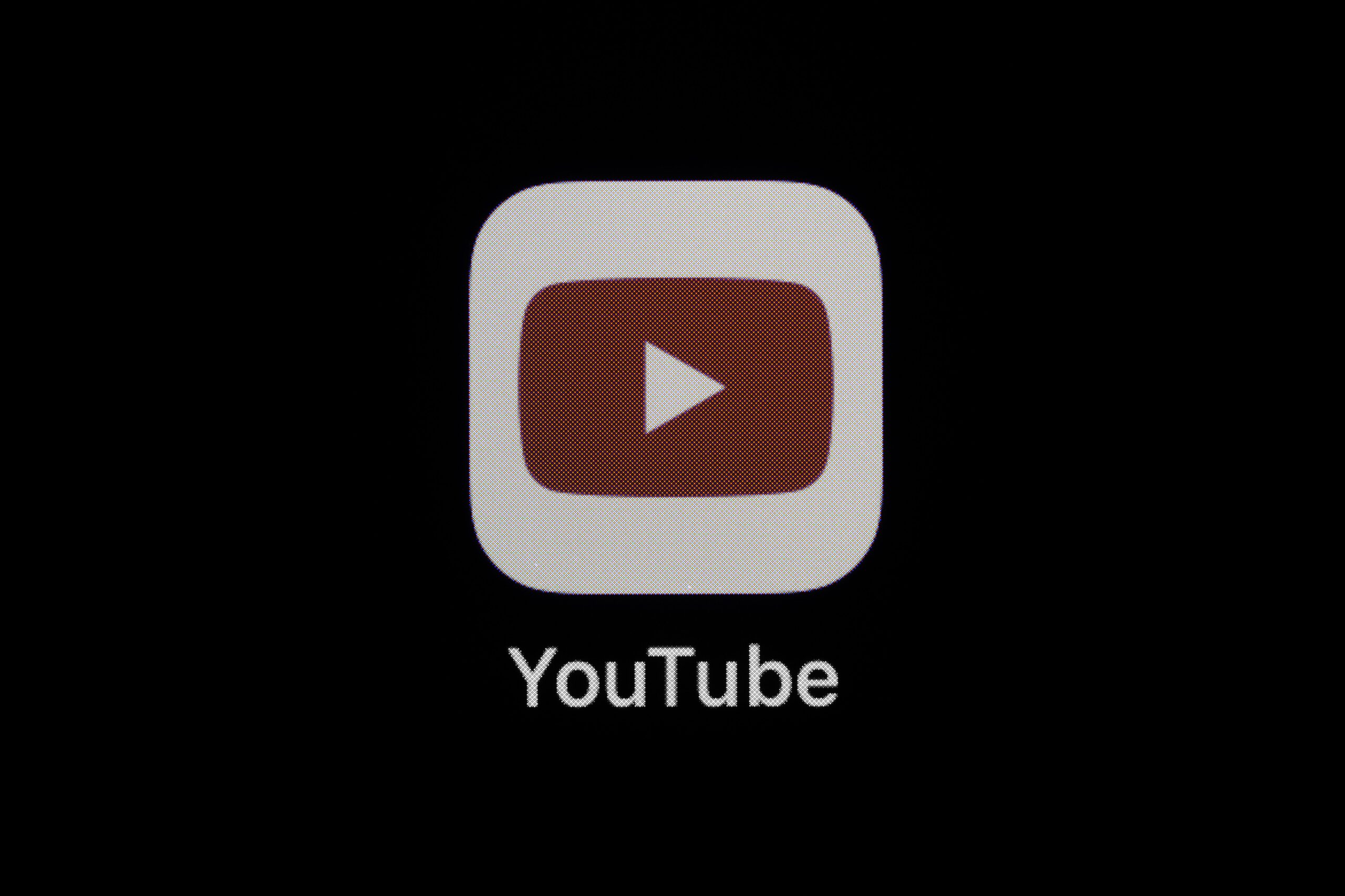 youtube logo against a black background