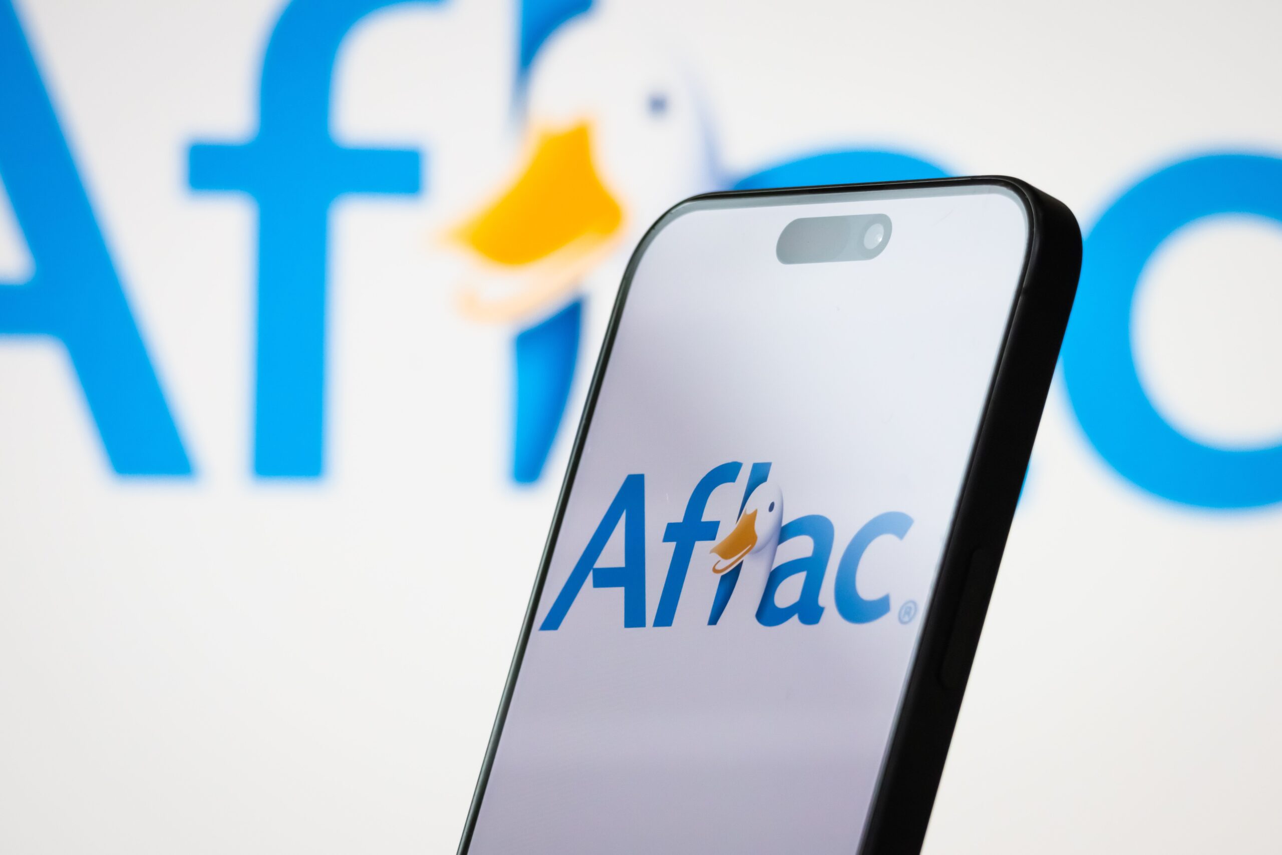 aflac logo on a phone