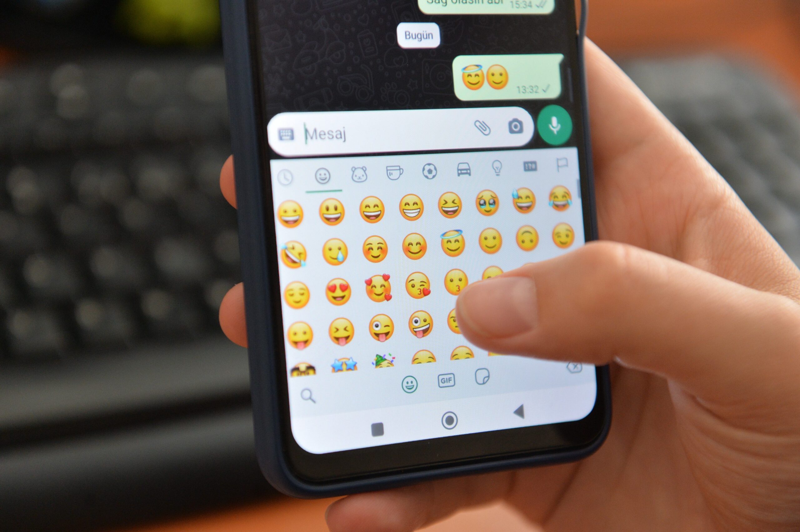 emoji on a keyboard