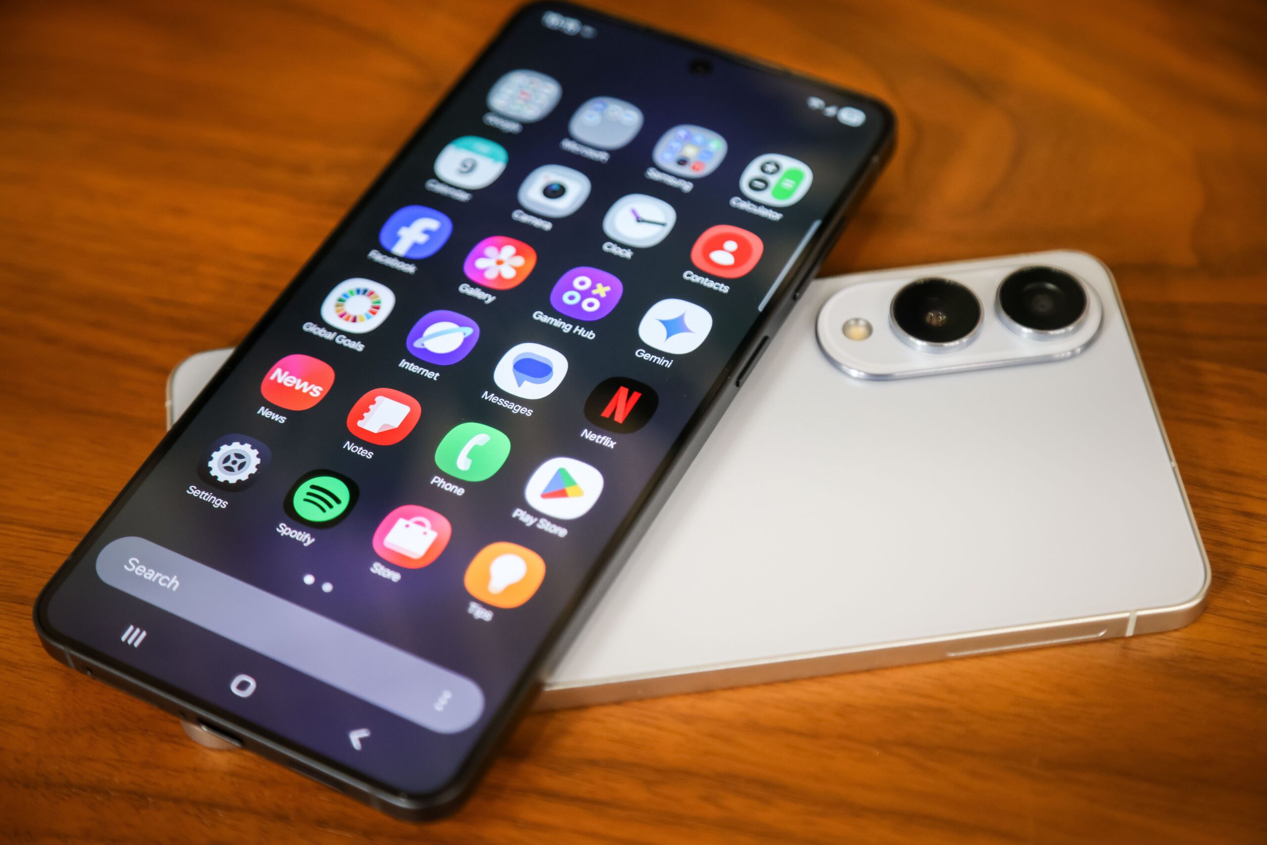 samsung phones on a table