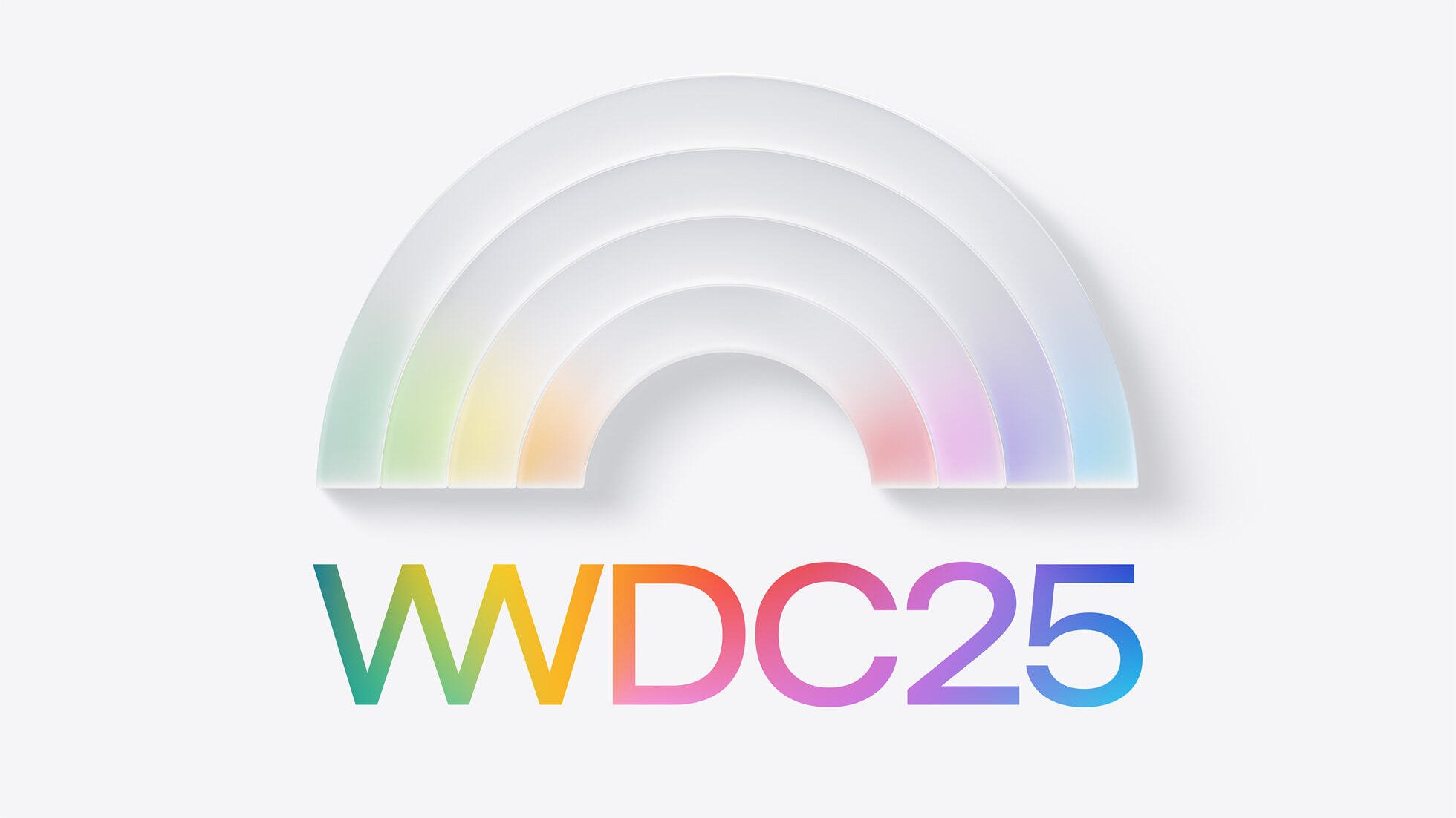 Apple's WWDC 2025 rainbow logo.