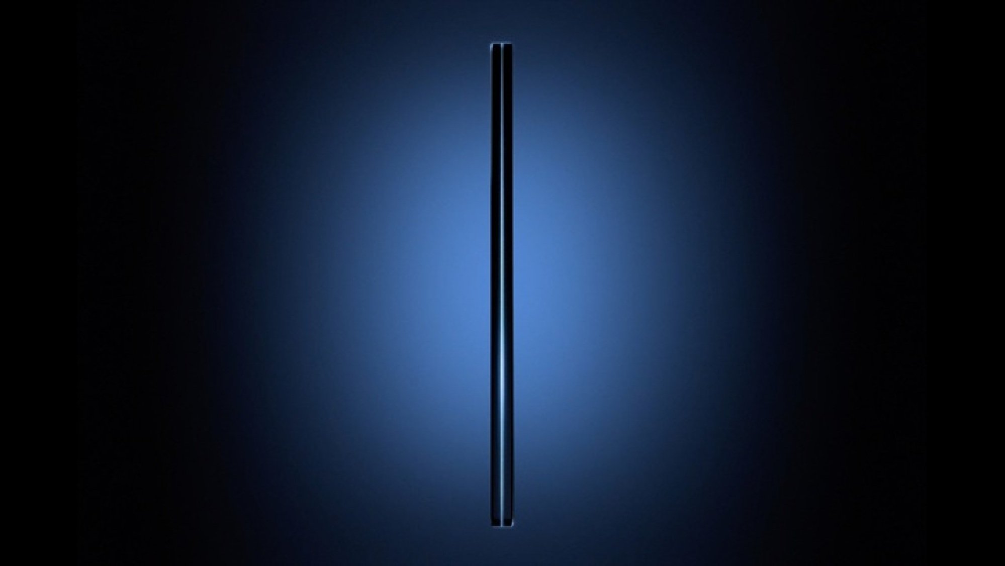 samsung foldable phone in silhouette