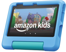A Fire 7 Kids tablet is shown on a white background.
