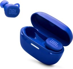 the JBL Endurance Race 2 sport earbuds in a blue colorway