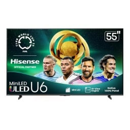 the 55-inch Hisense Class U6 QLED 4K TV
