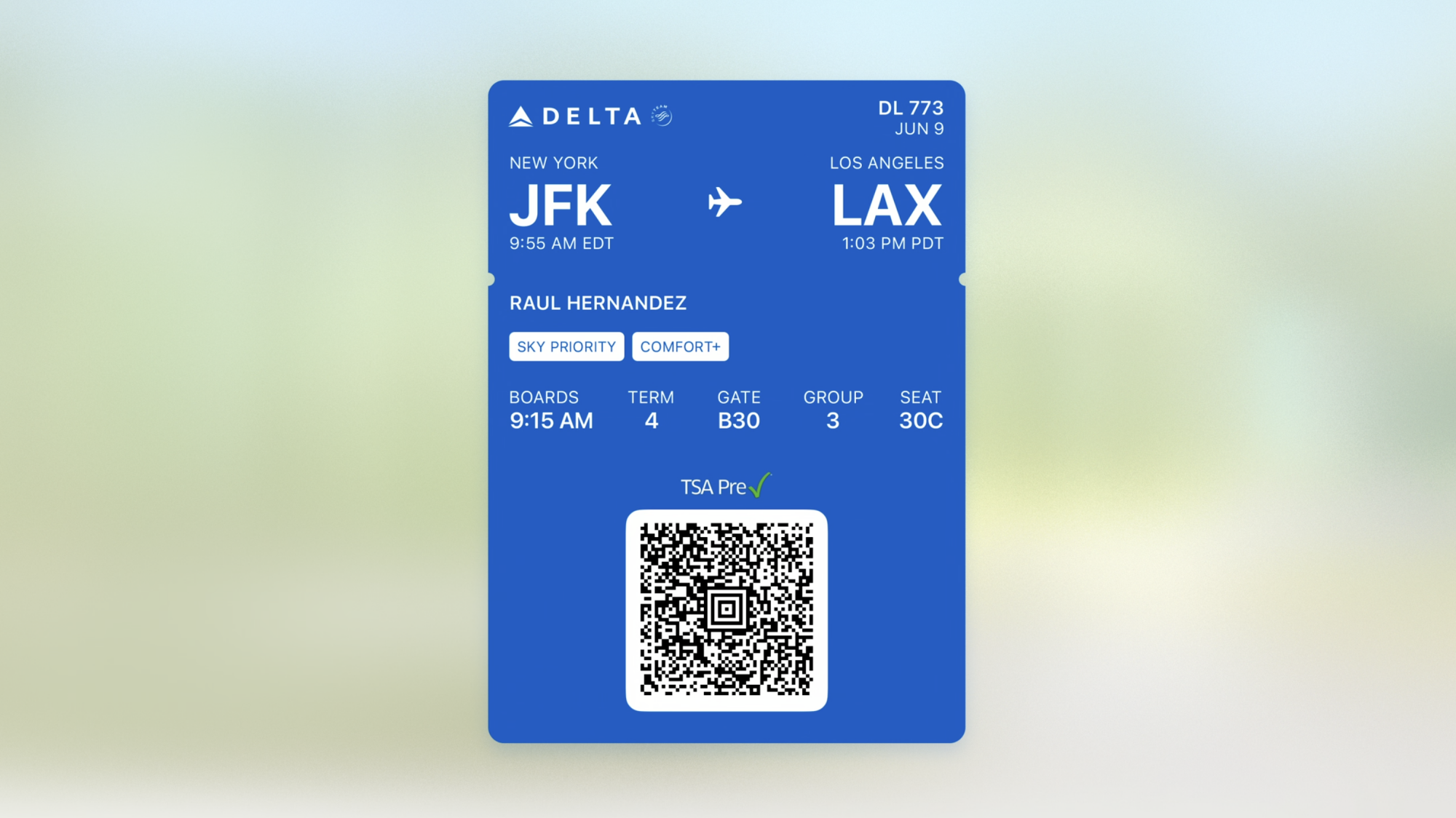 Apple Boarding Pass