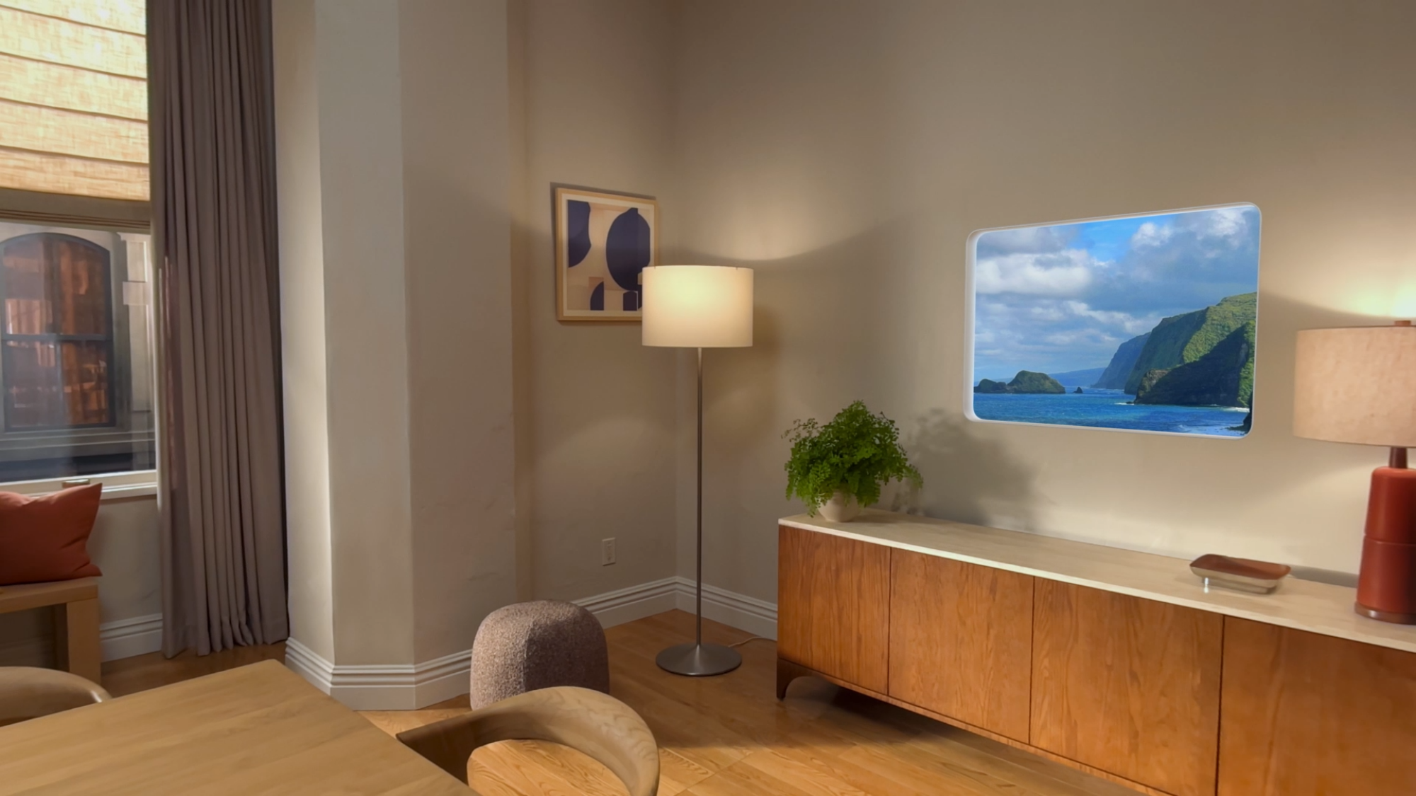 screenshot of vision pro scene with Photos app