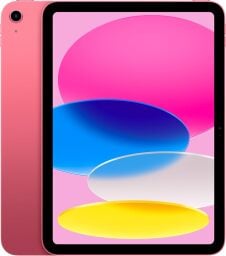 The pink 11-inch Apple iPad on a white background