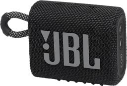 jbl go 3 portable speaker against a white background