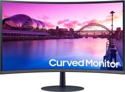 Samsung 27-Inch S39C Series FHD curved gaming monitor on a white background