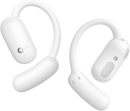 The Soundcore Aerofit 2 earbuds by Anker on a white background