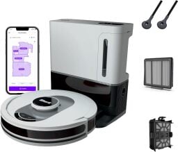 The Shark AI Ultra voice control robot vacuum on a white background