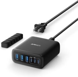 Anker desktop charger against a white background