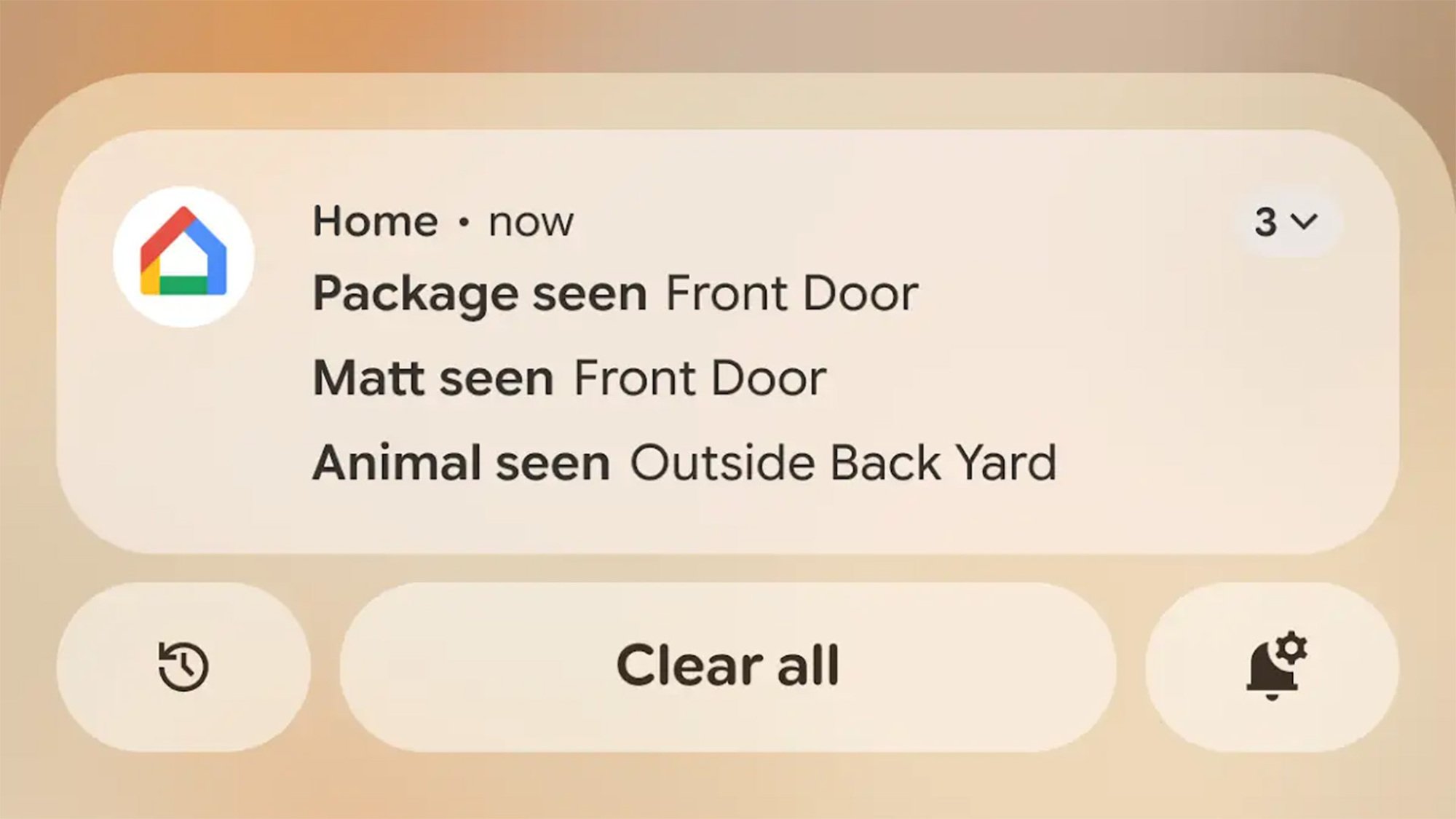 stacked notifications in android 16