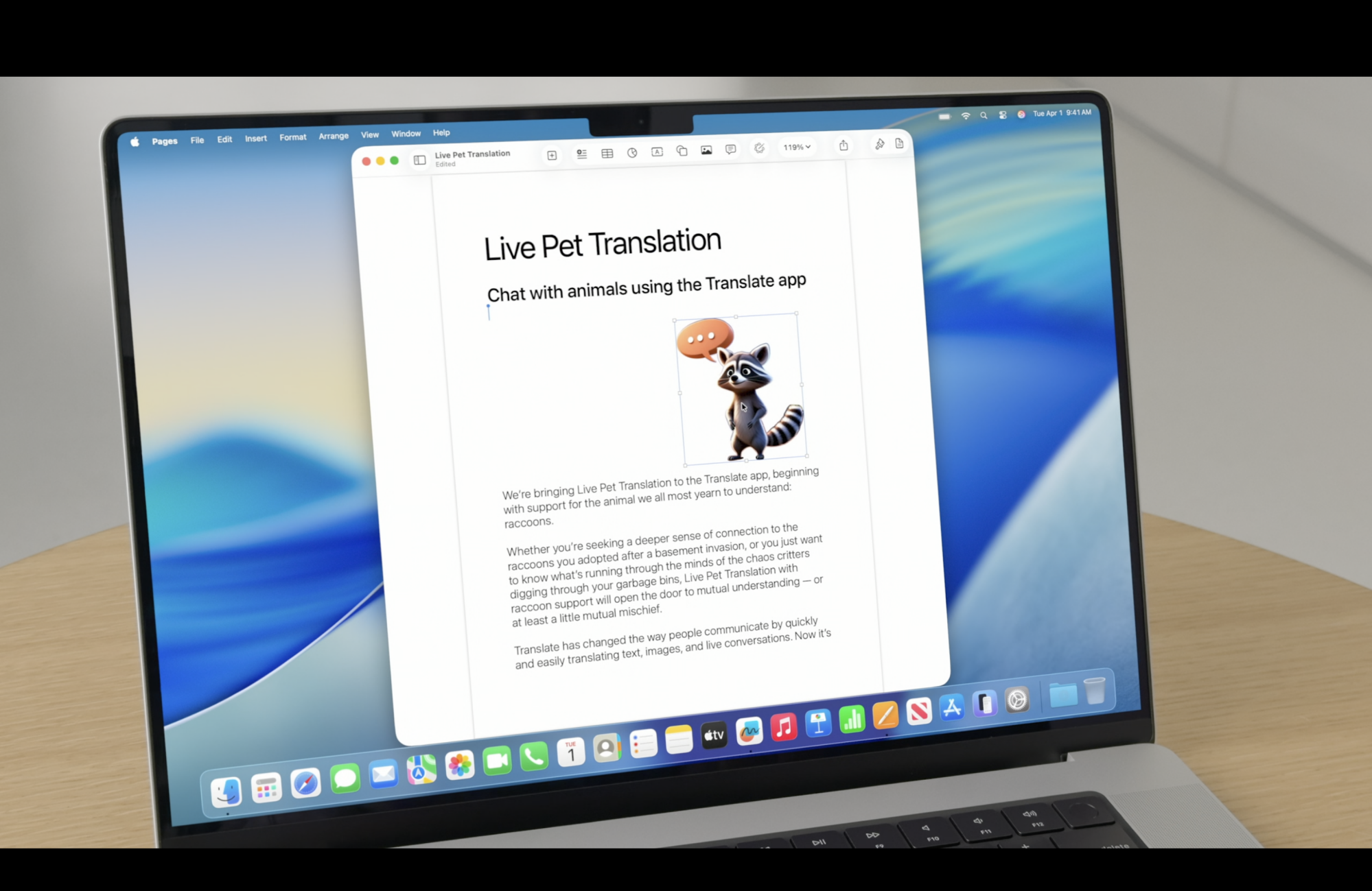 live translation feature on macbook mac os 26