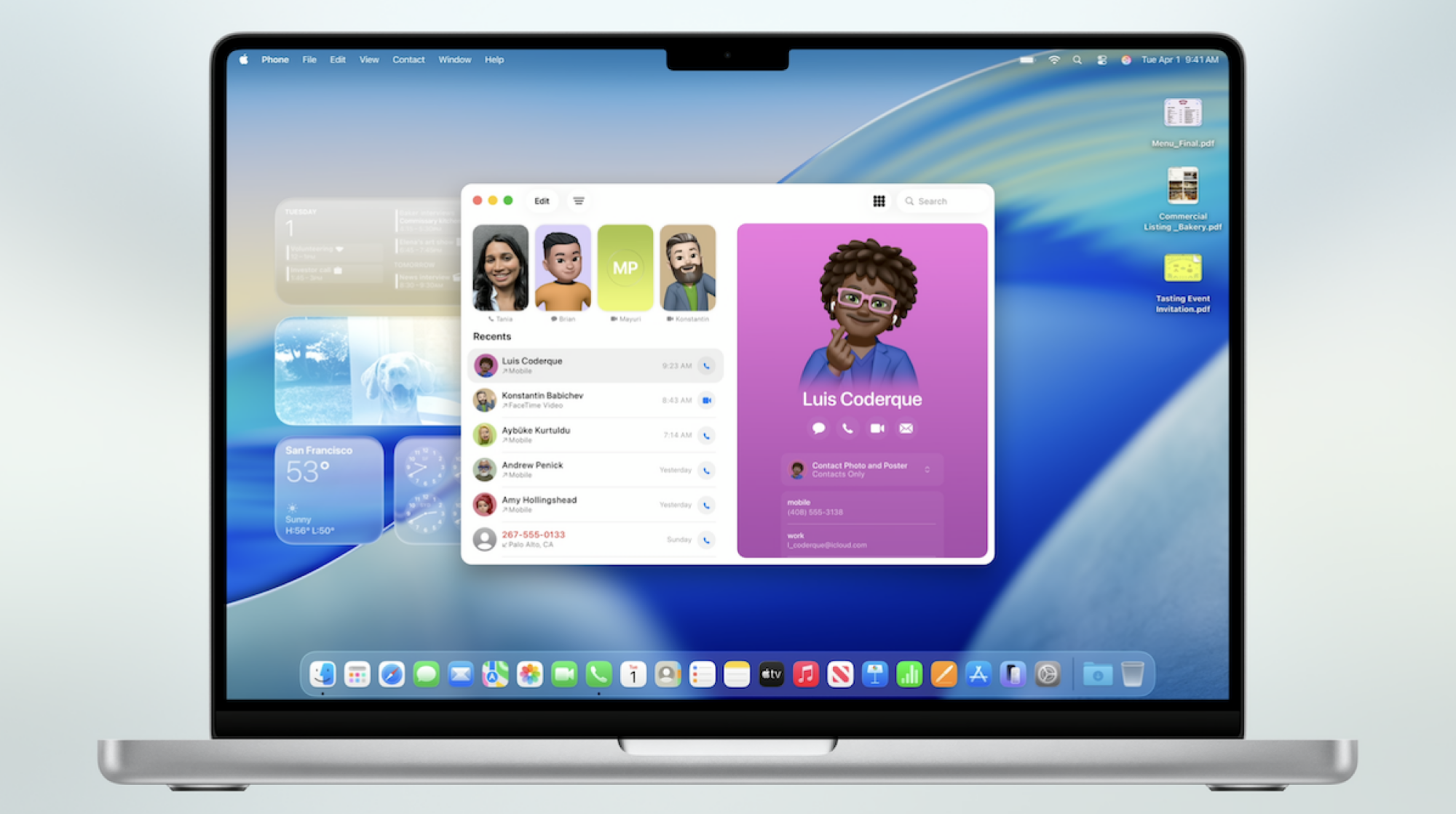 macos 26 tahoe on macbook display