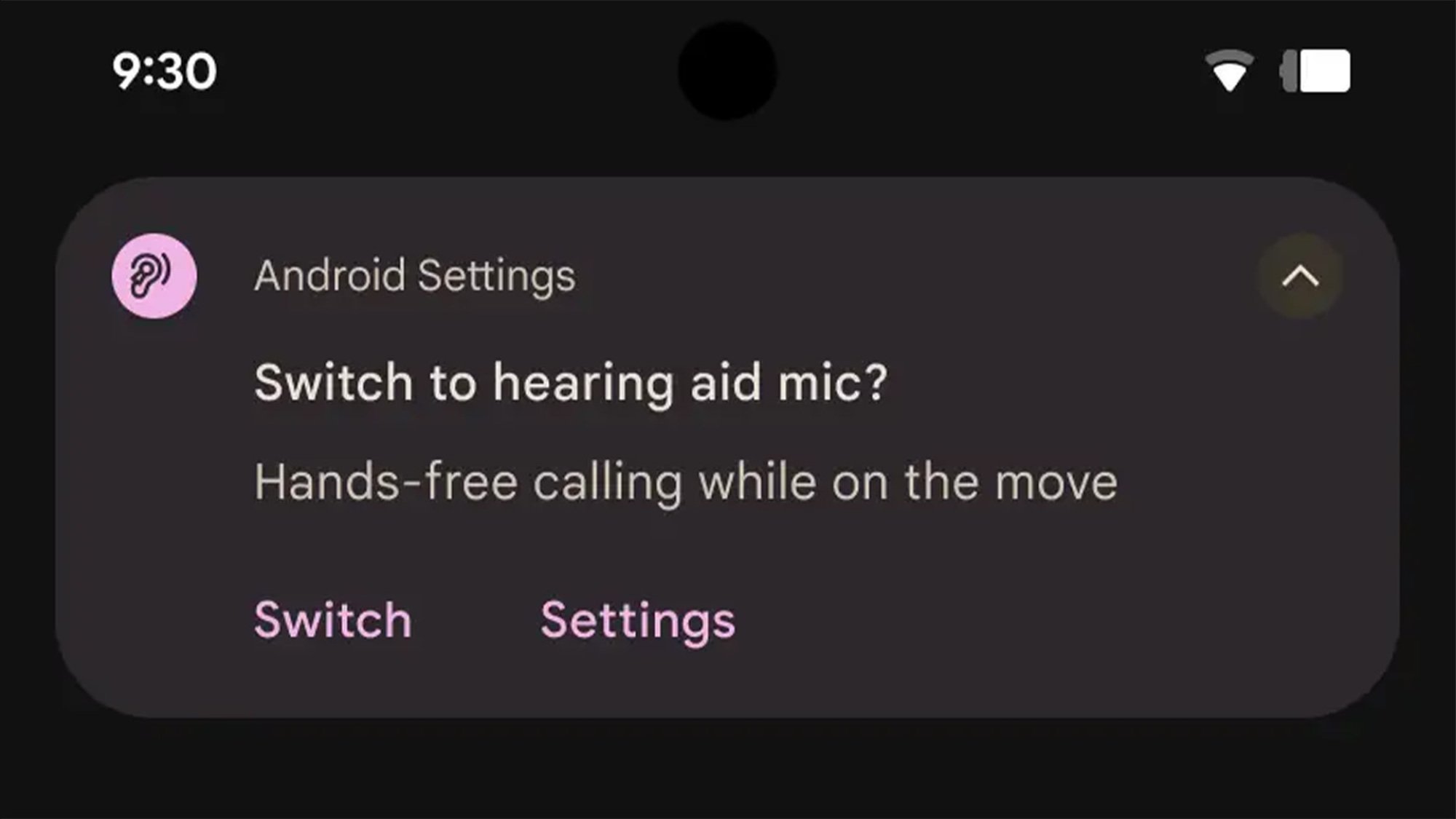 hearing aids in android 16