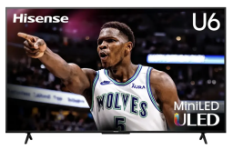 Hisense TV featuring basketball player on screen