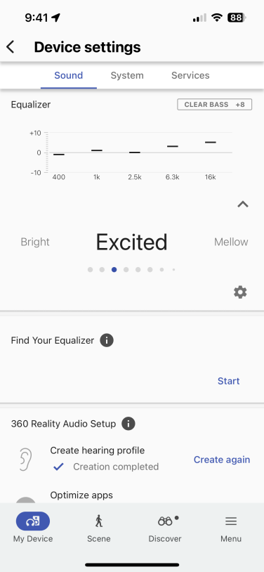 equalizer settings in app for xm5 headphones