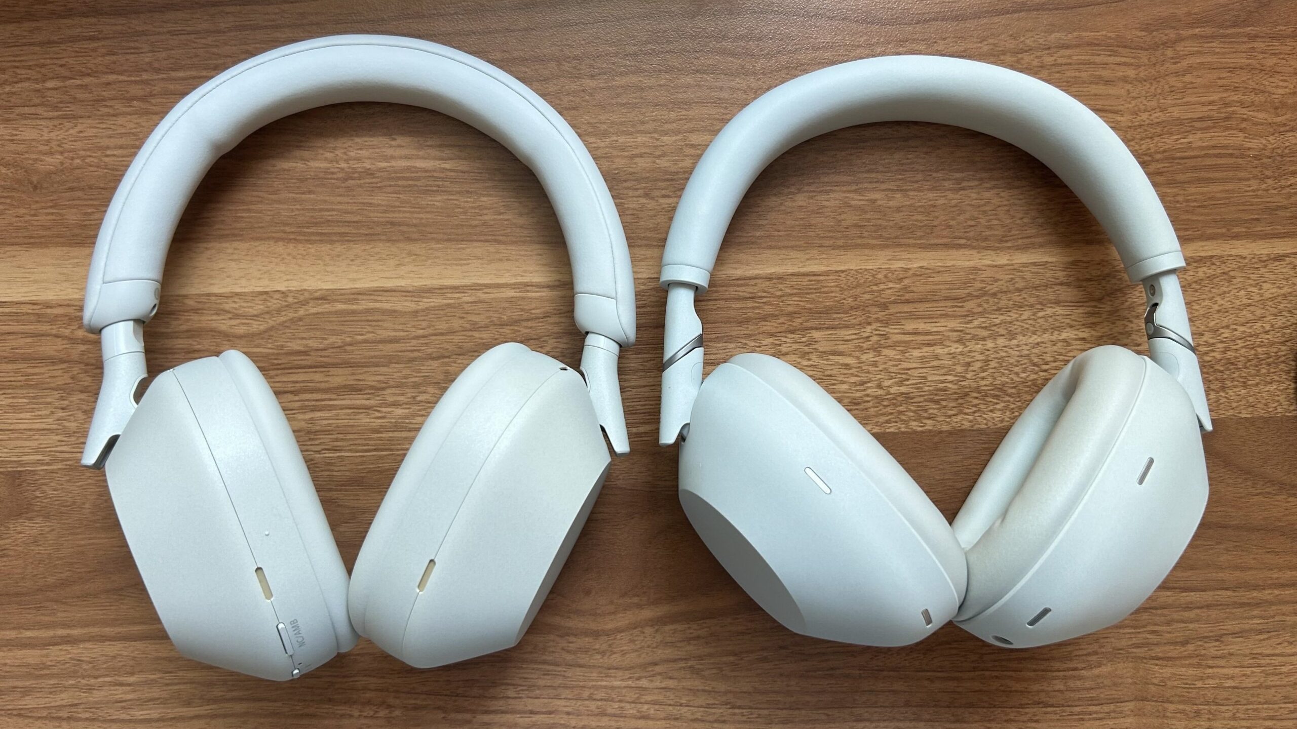 the sony xm5 headphones next to the sony xm6 headphones