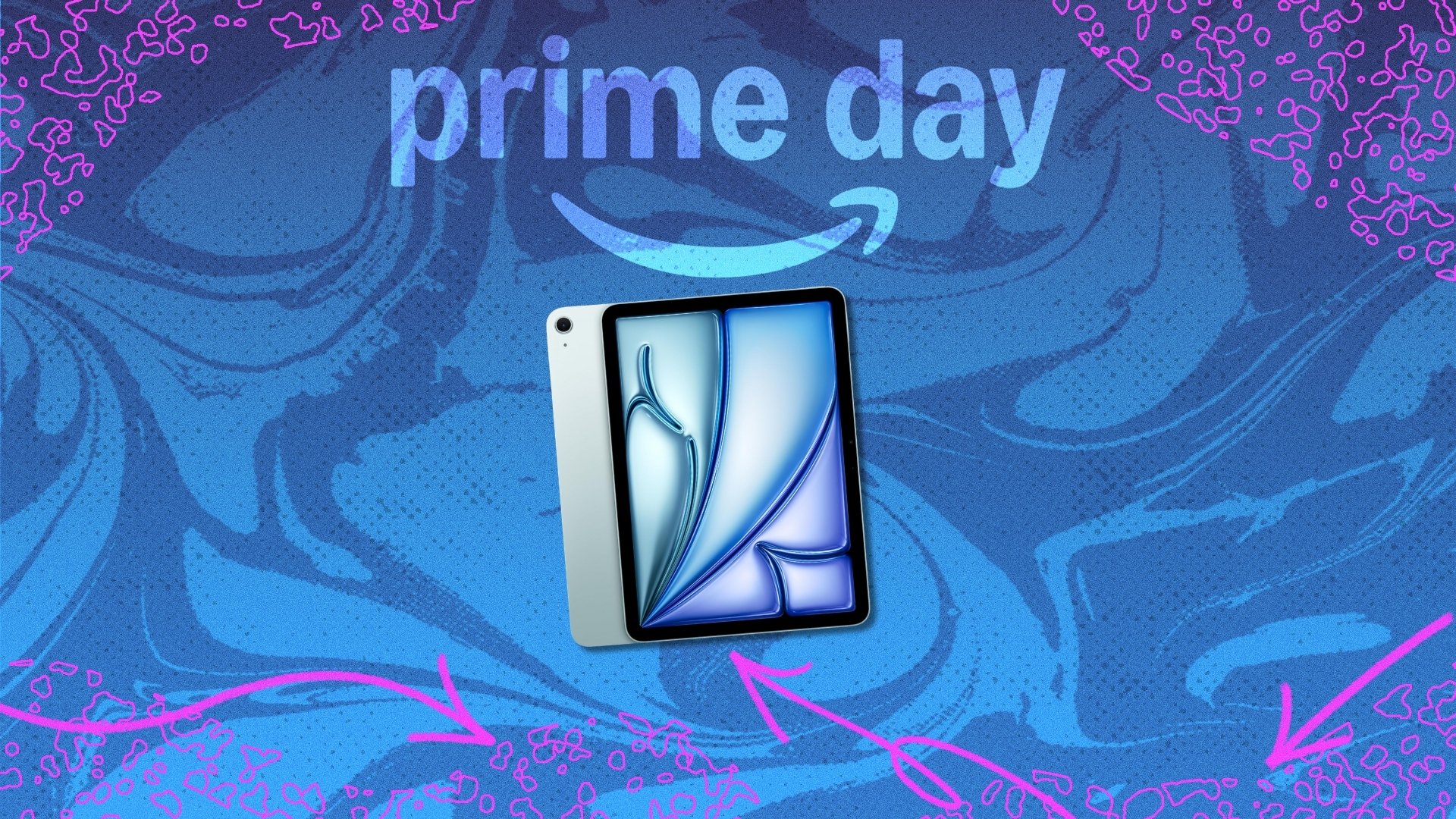 11-inch iPad Air (M3) on Prime Day background