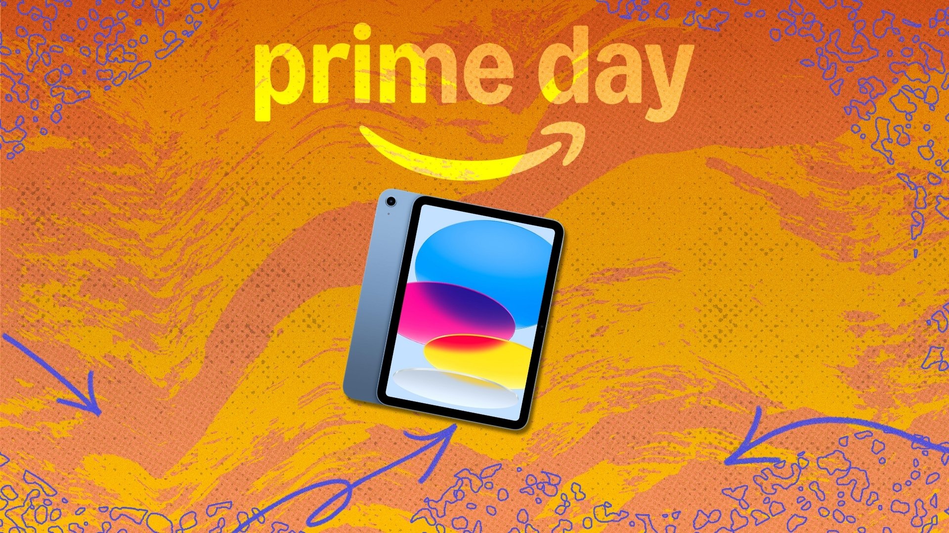 Apple iPad on Mashable Prime Day background