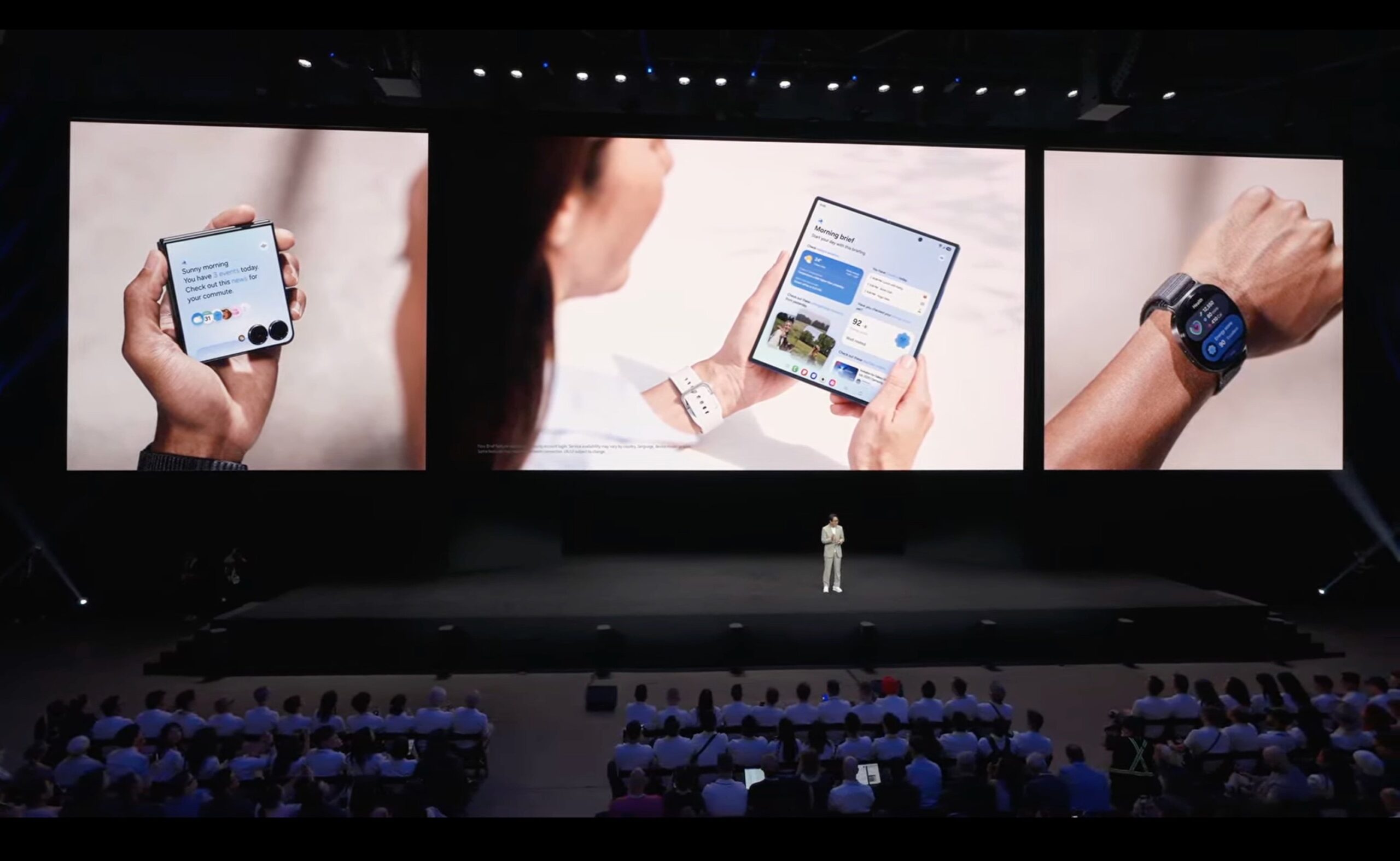 samsung unpacked event showcasing AI features across its devices