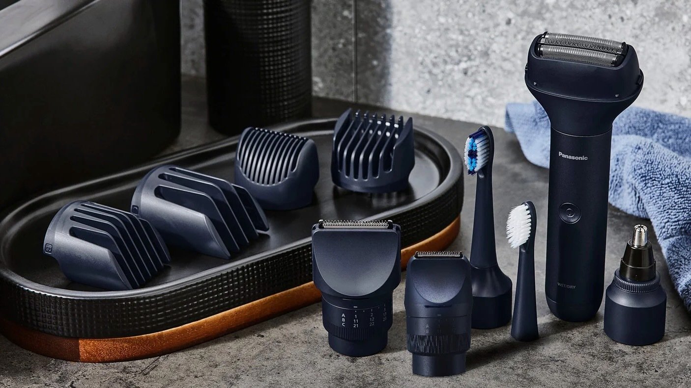 panasonic multishape and attachments on marble counter