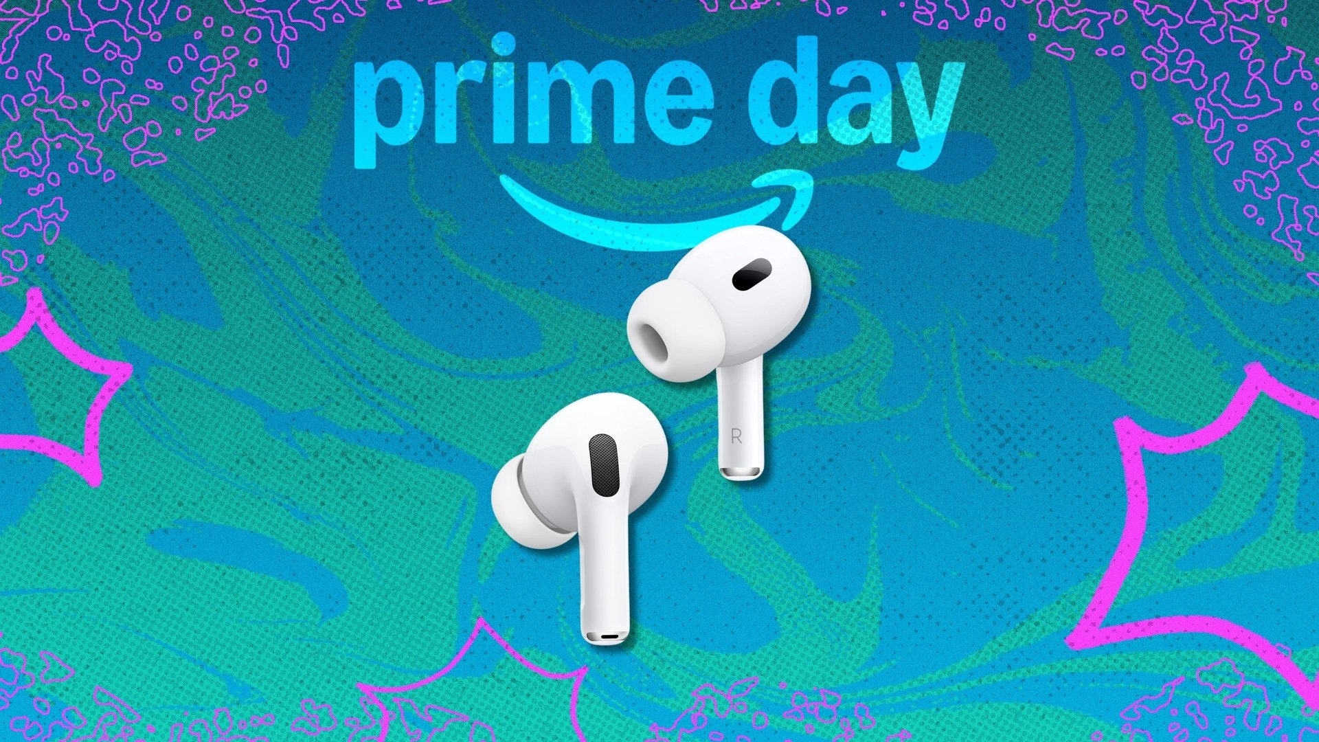 Apple AirPods Pro 2 on Prime Day background