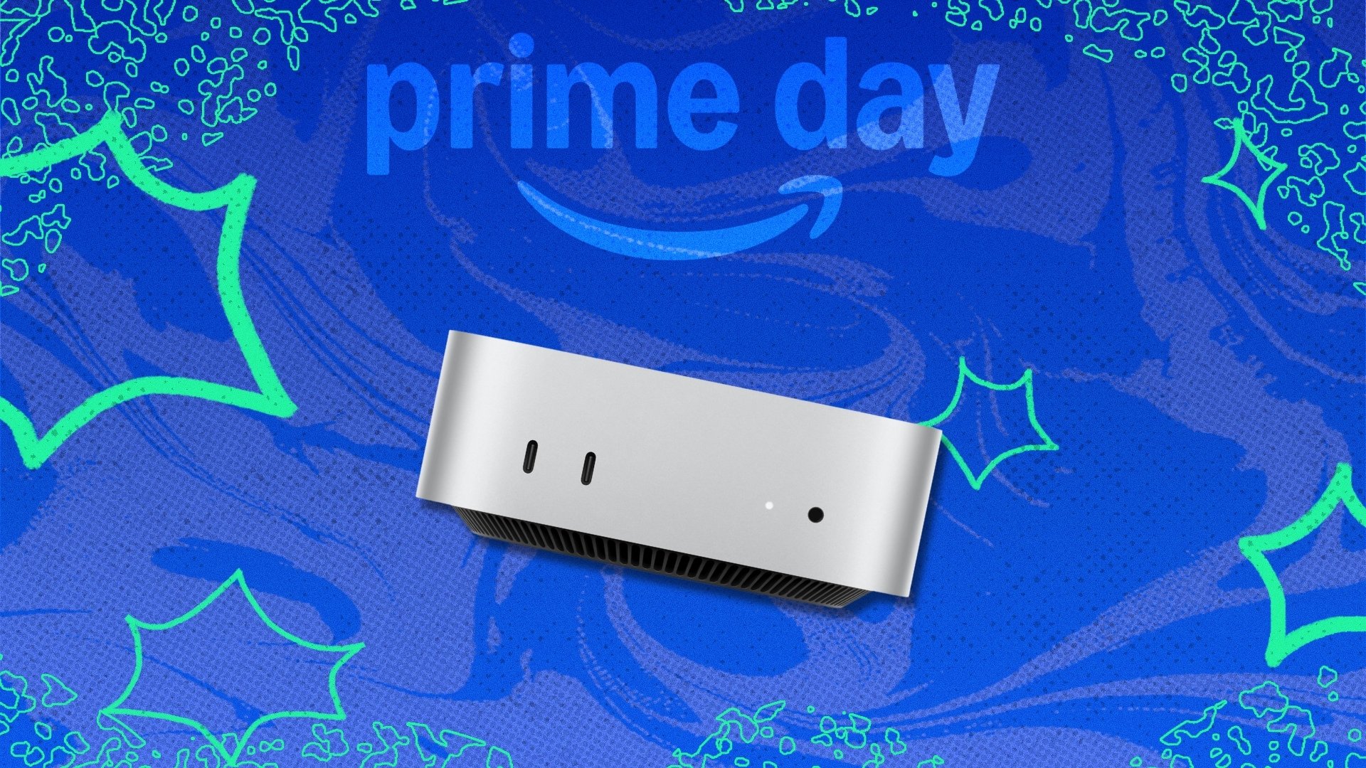 Apple 2024 Mac Mini M4 on Prime Day background