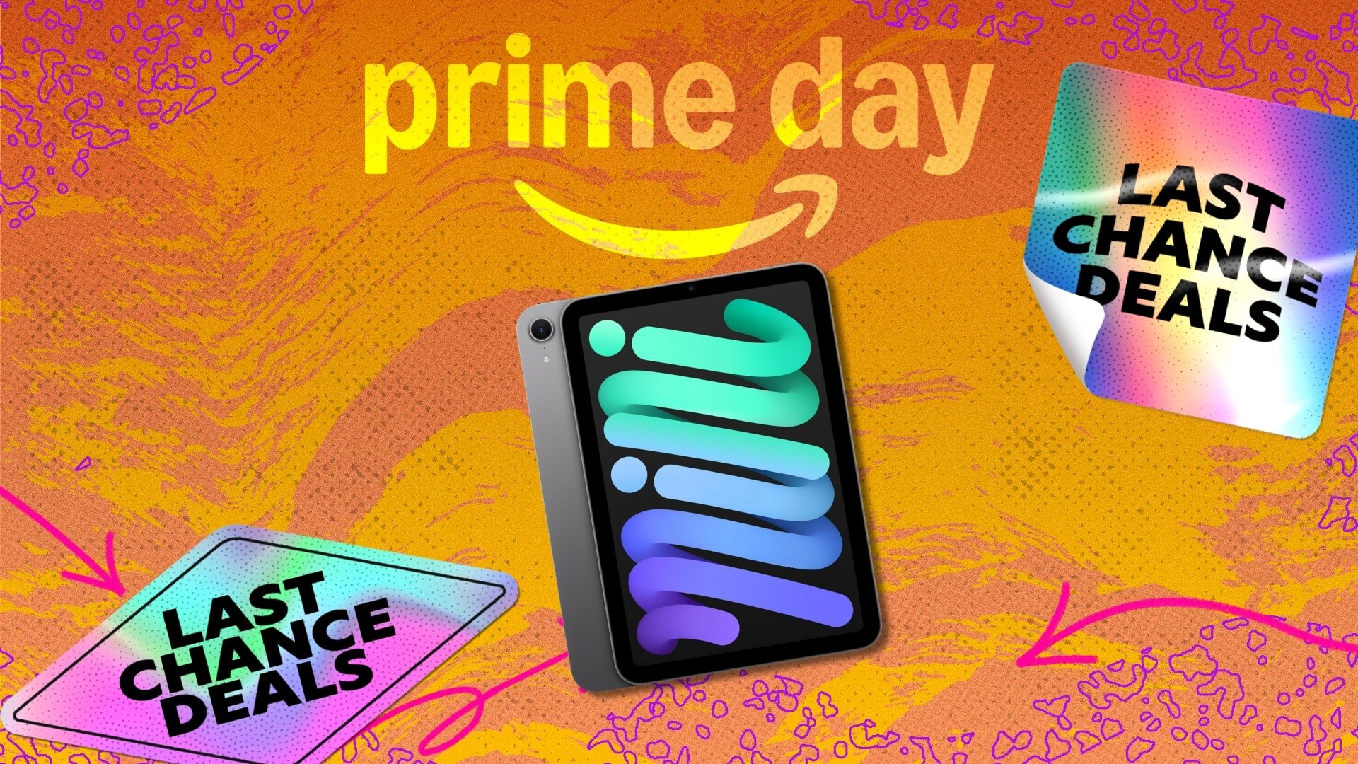 iPad mini on Prime Day background