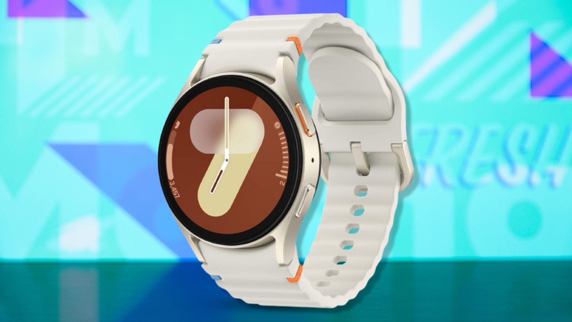 The Samsung Galaxy Watch 7 Smartwatch on a blue background