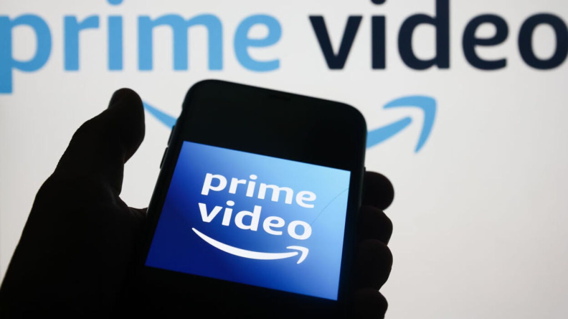 Prime Video's logo on a phone.