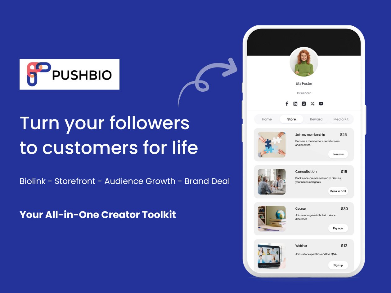 Pushbio - Complete Creator Toolkit: Lifetime Subscription